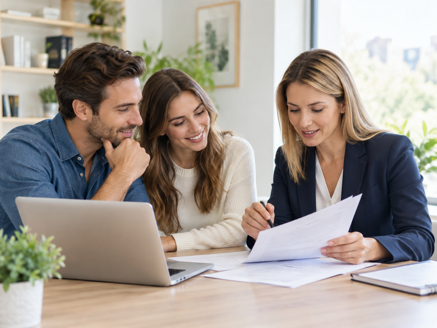 Persone che verificano documenti e contratti di finanziamento